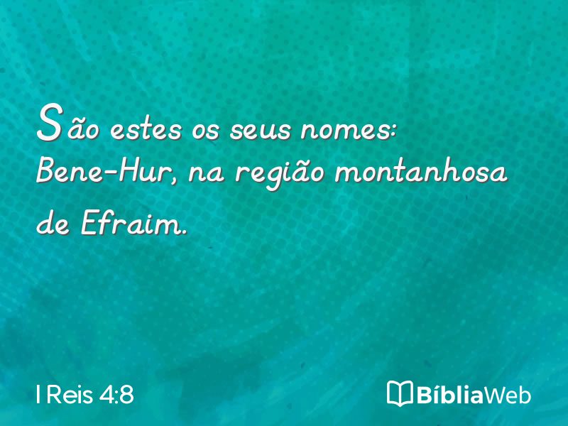 I Reis 4:8 em imagem para compartilhar