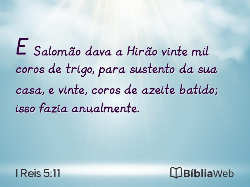 I Reis 5:11 em imagem para compartilhar