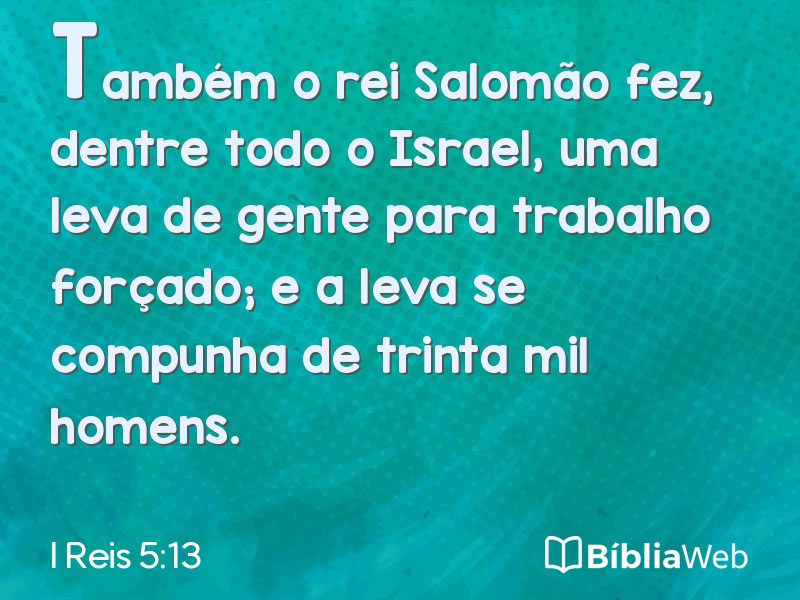 I Reis 5:13 em imagem para compartilhar