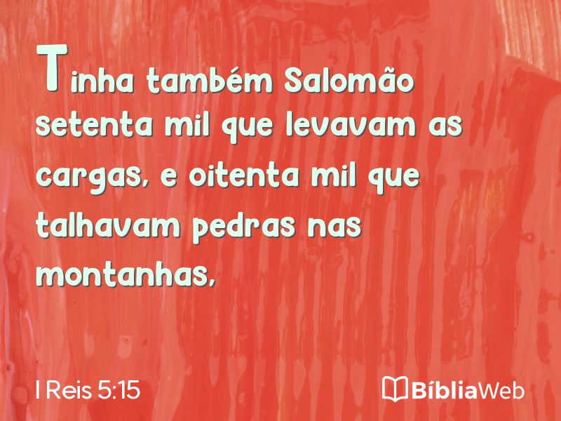I Reis 5:15 em imagem para compartilhar