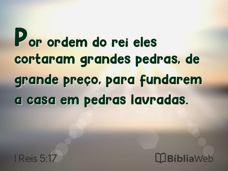 I Reis 5:17 em imagem para compartilhar