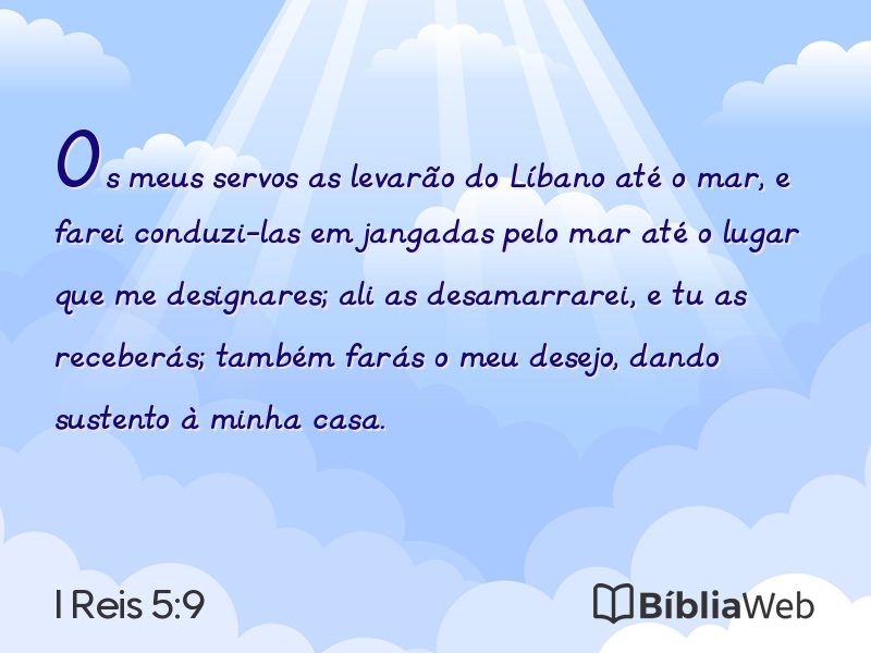 I Reis 5:9 em imagem para compartilhar