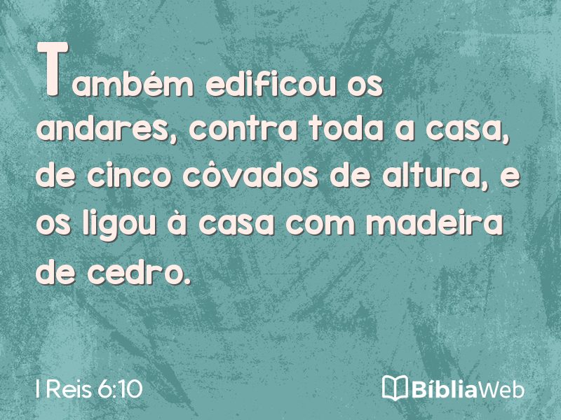 I Reis 6:10 em imagem para compartilhar