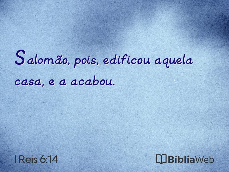 I Reis 6:14 em imagem para compartilhar