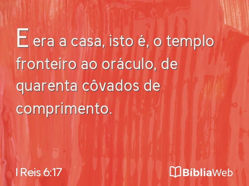 I Reis 6:17 em imagem para compartilhar