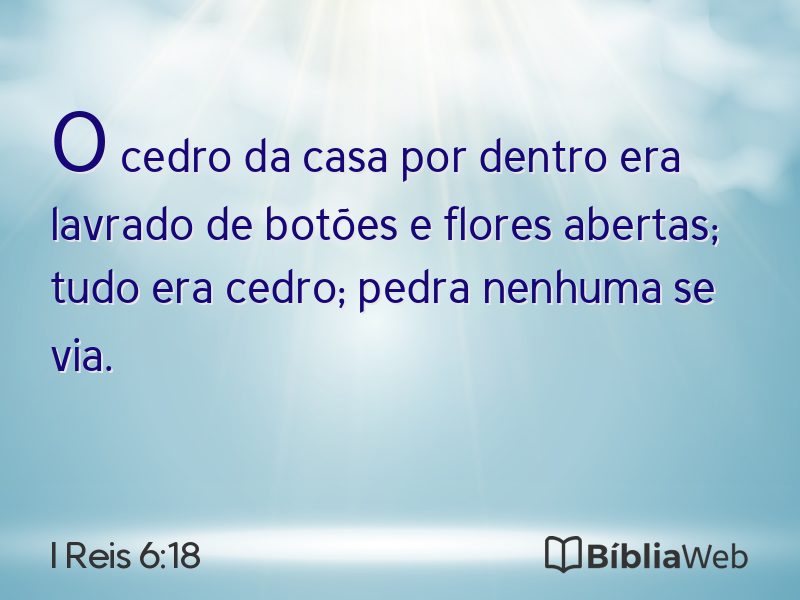 I Reis 6:18 em imagem para compartilhar