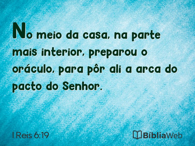I Reis 6:19 em imagem para compartilhar
