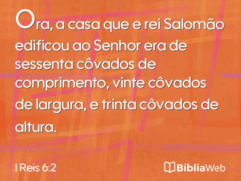 I Reis 6:2 em imagem para compartilhar