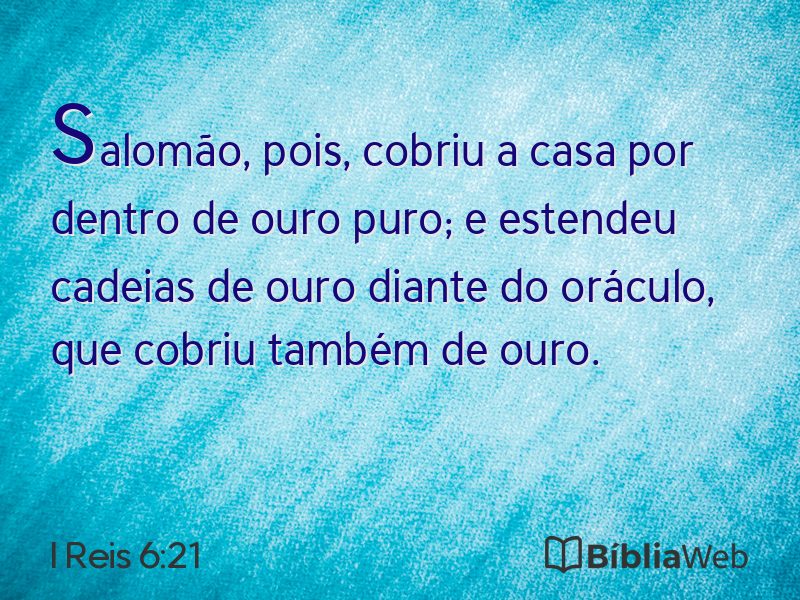 I Reis 6:21 em imagem para compartilhar