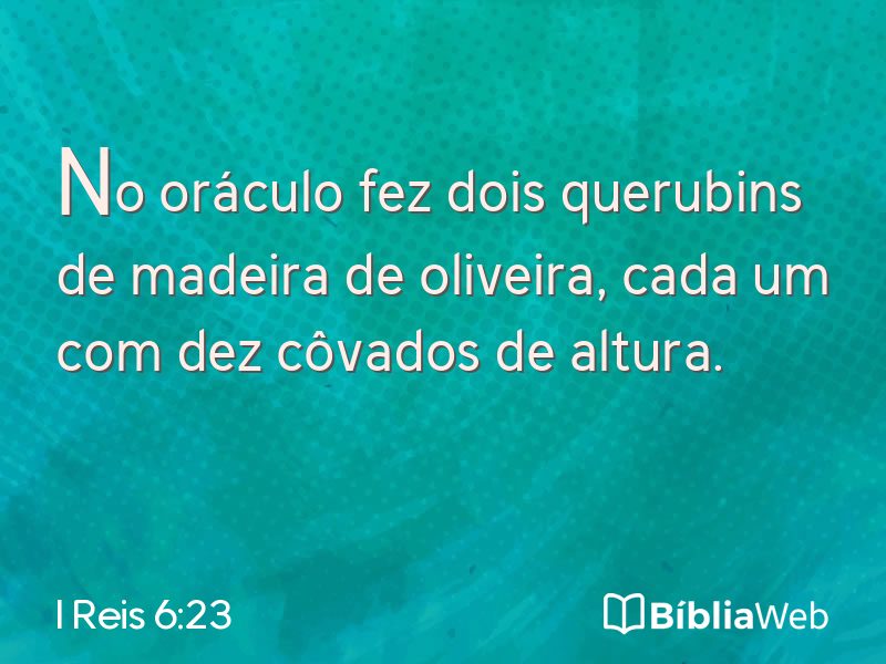 I Reis 6:23 em imagem para compartilhar