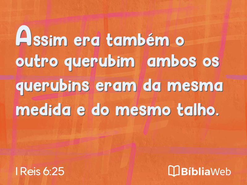 I Reis 6:25 em imagem para compartilhar