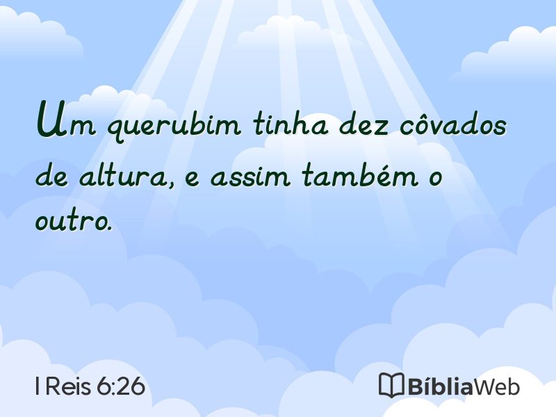 I Reis 6:26 em imagem para compartilhar