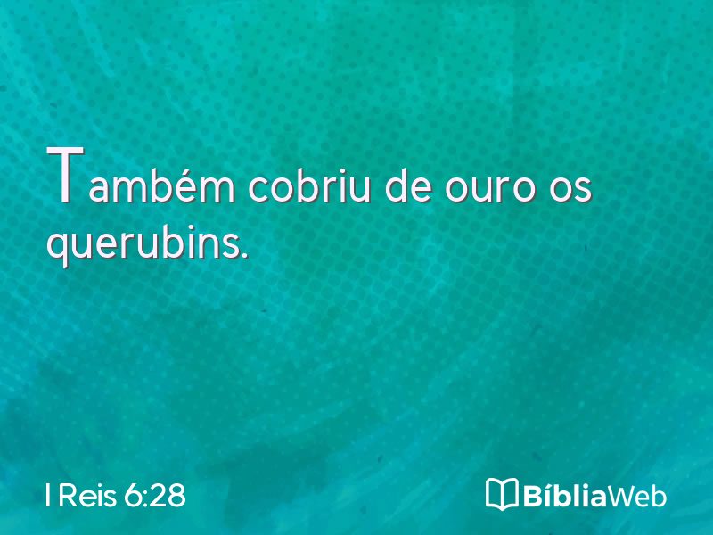I Reis 6:28 em imagem para compartilhar