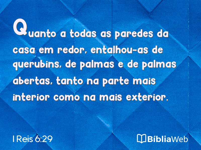 I Reis 6:29 em imagem para compartilhar