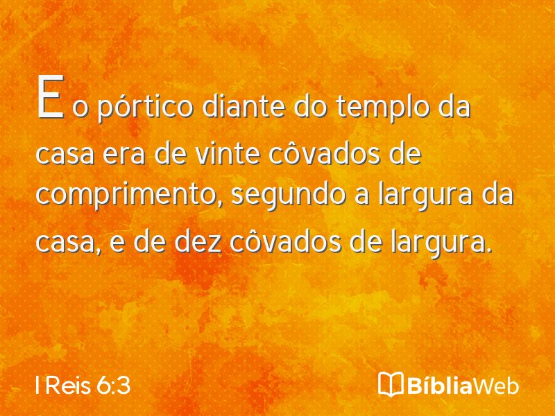 I Reis 6:3 em imagem para compartilhar