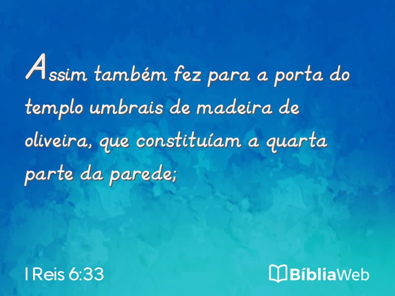 I Reis 6:33 em imagem para compartilhar