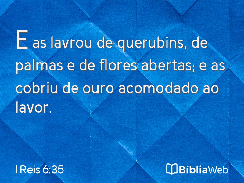 I Reis 6:35 em imagem para compartilhar