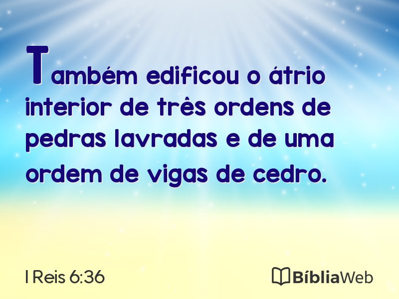 I Reis 6:36 em imagem para compartilhar