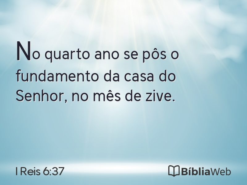 I Reis 6:37 em imagem para compartilhar