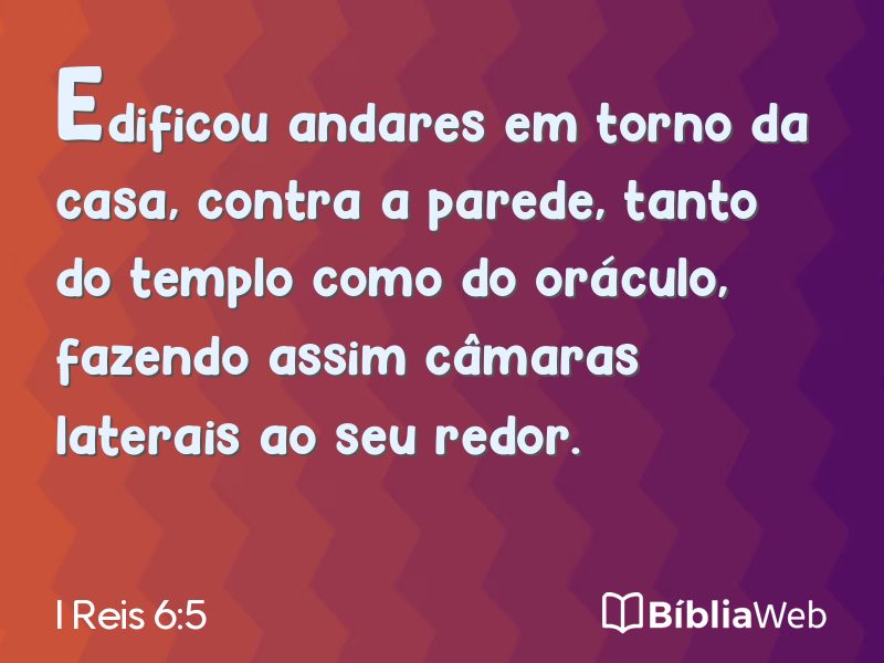 I Reis 6:5 em imagem para compartilhar