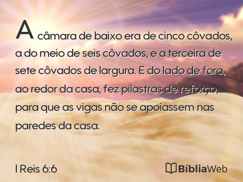 I Reis 6:6 em imagem para compartilhar