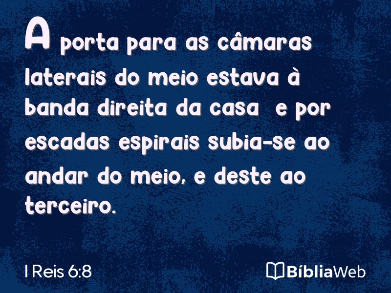I Reis 6:8 em imagem para compartilhar