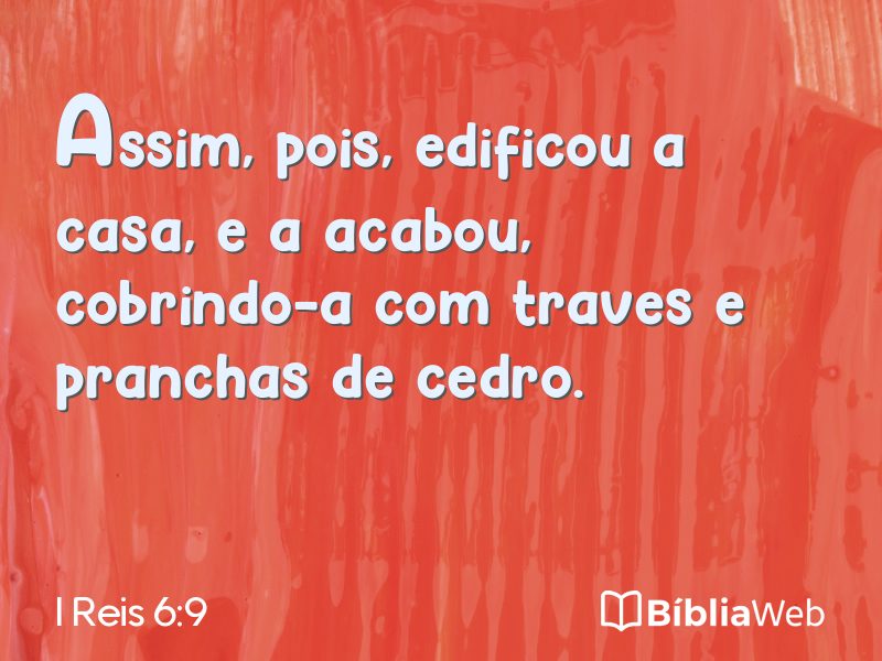 I Reis 6:9 em imagem para compartilhar