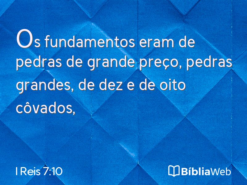 I Reis 7:10 em imagem para compartilhar