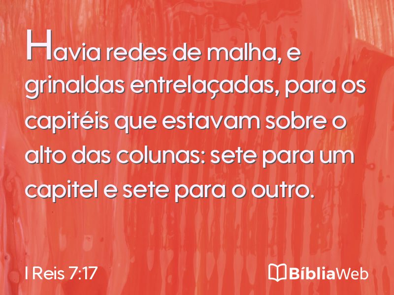 I Reis 7:17 em imagem para compartilhar