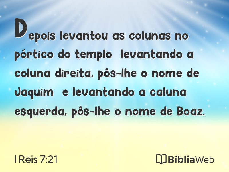 I Reis 7:21 em imagem para compartilhar