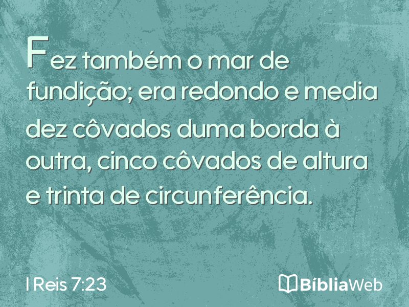 I Reis 7:23 em imagem para compartilhar
