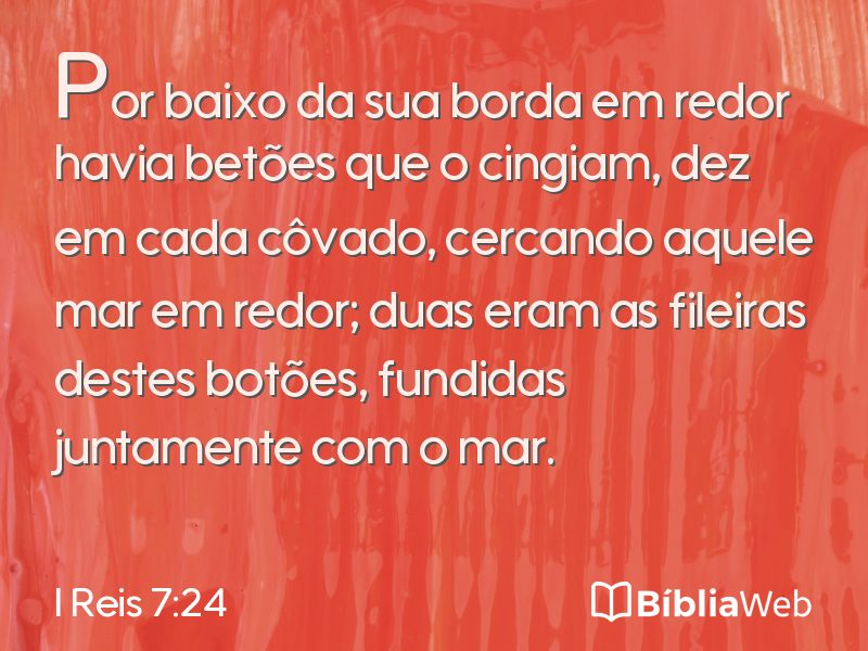 I Reis 7:24 em imagem para compartilhar