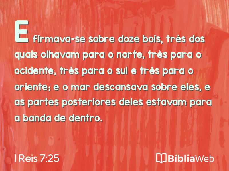 I Reis 7:25 em imagem para compartilhar