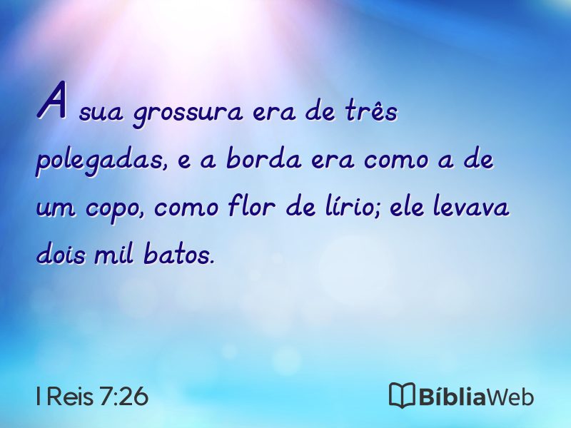 I Reis 7:26 em imagem para compartilhar