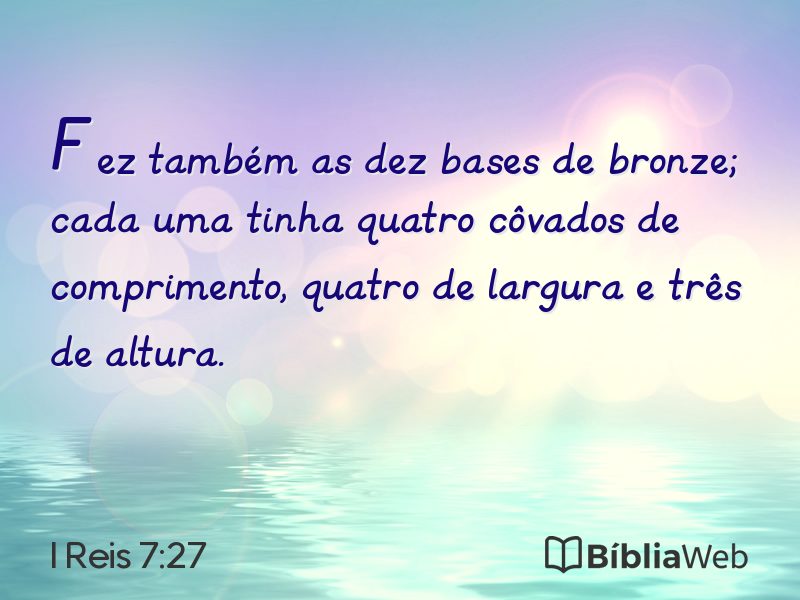 I Reis 7:27 em imagem para compartilhar