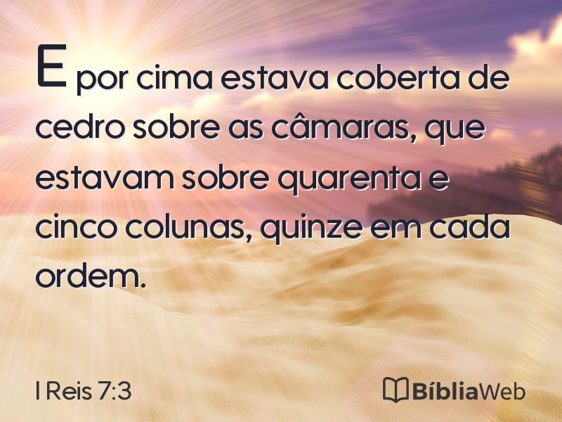 I Reis 7:3 em imagem para compartilhar