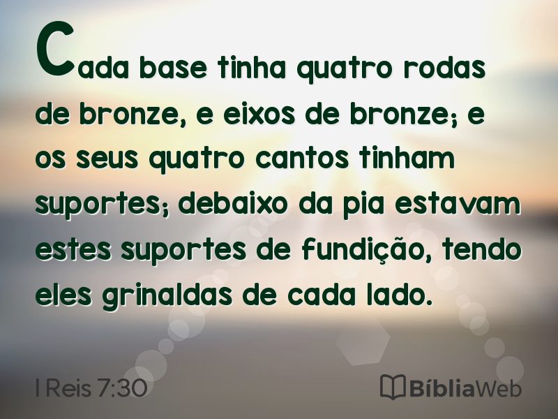 I Reis 7:30 em imagem para compartilhar