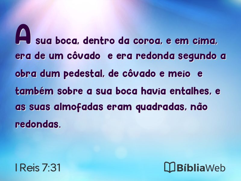 I Reis 7:31 em imagem para compartilhar