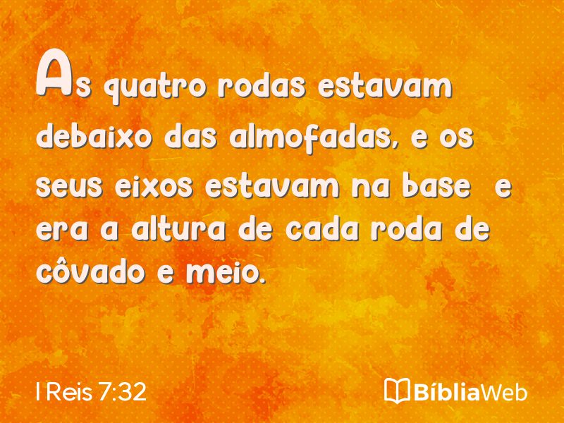 I Reis 7:32 em imagem para compartilhar