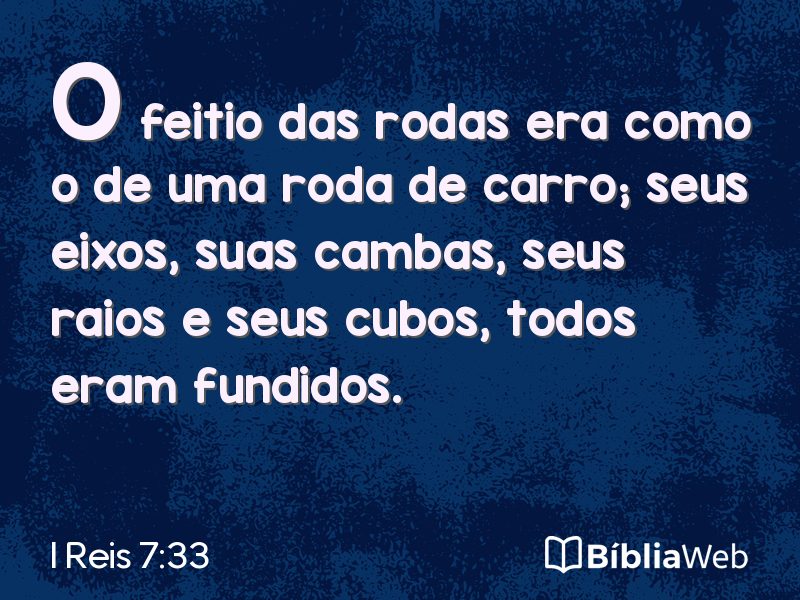 I Reis 7:33 em imagem para compartilhar