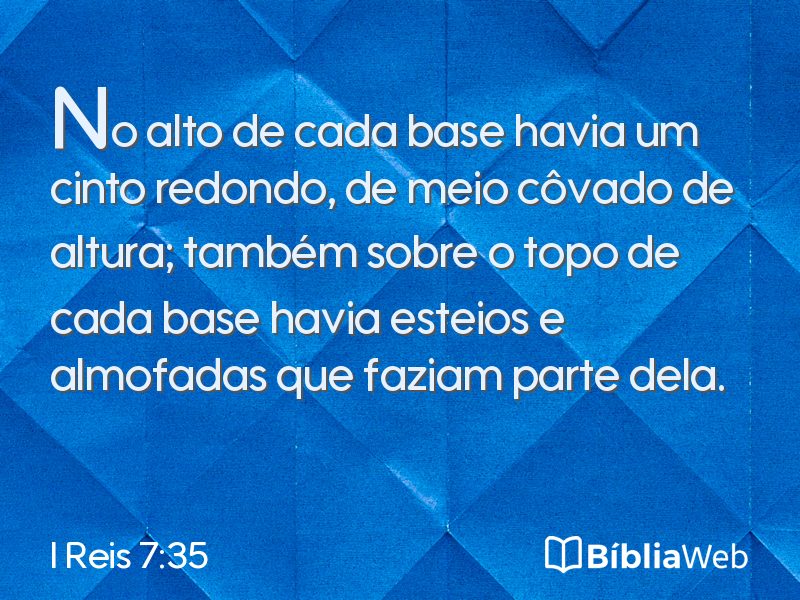 I Reis 7:35 em imagem para compartilhar