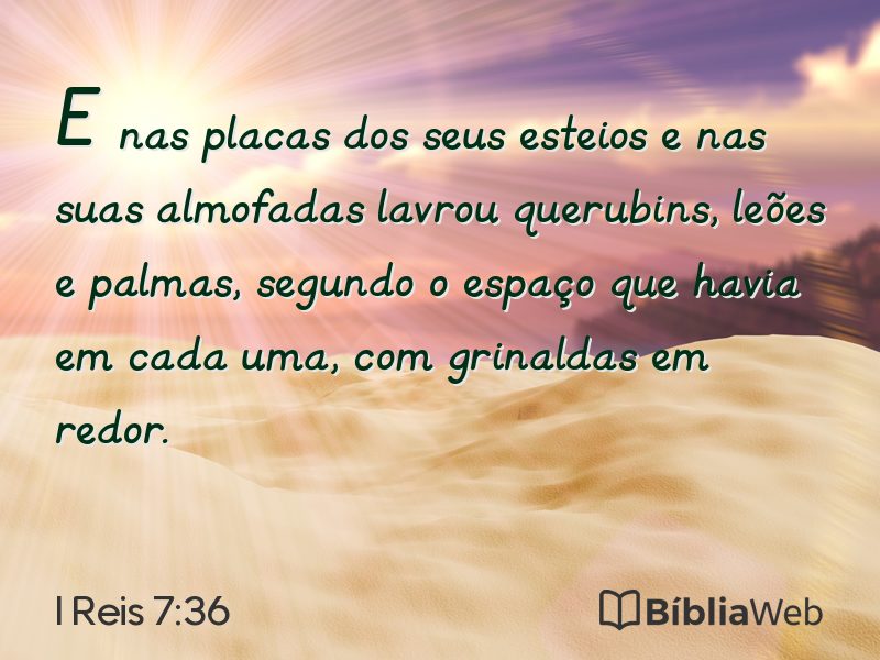 I Reis 7:36 em imagem para compartilhar
