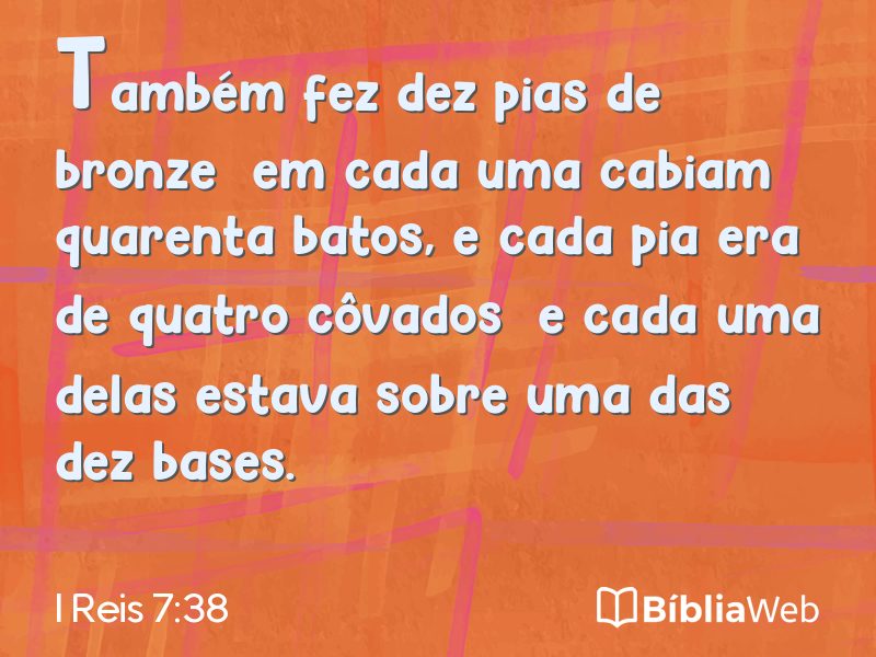 I Reis 7:38 em imagem para compartilhar