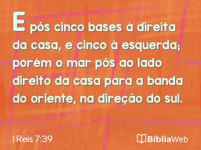 I Reis 7:39 em imagem para compartilhar
