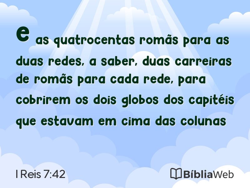 I Reis 7:42 em imagem para compartilhar