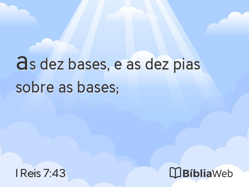 I Reis 7:43 em imagem para compartilhar