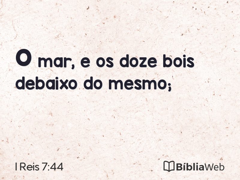 I Reis 7:44 em imagem para compartilhar