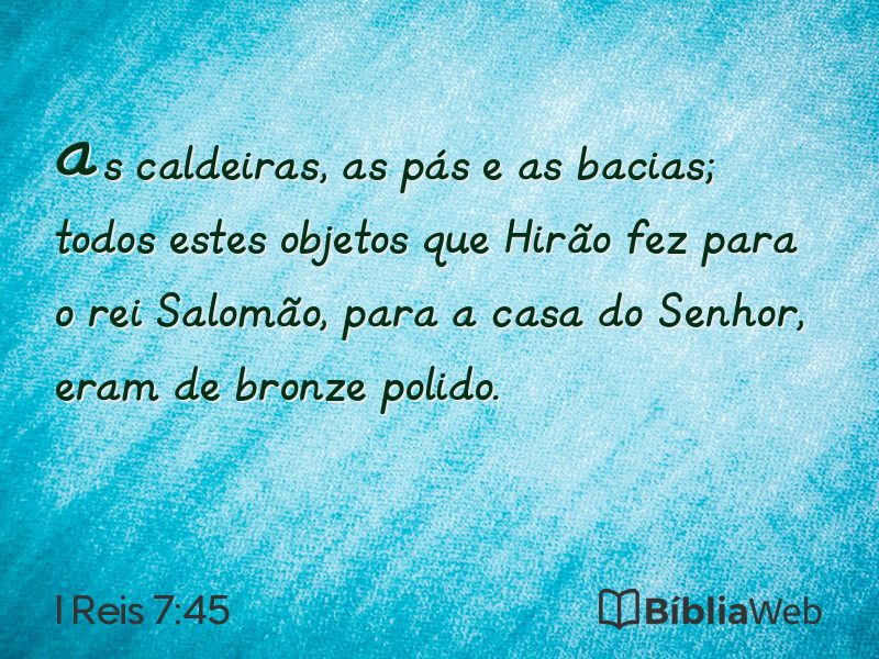 I Reis 7:45 em imagem para compartilhar