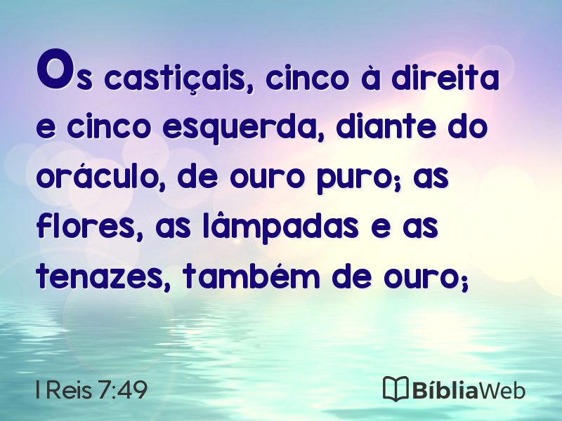 I Reis 7:49 em imagem para compartilhar