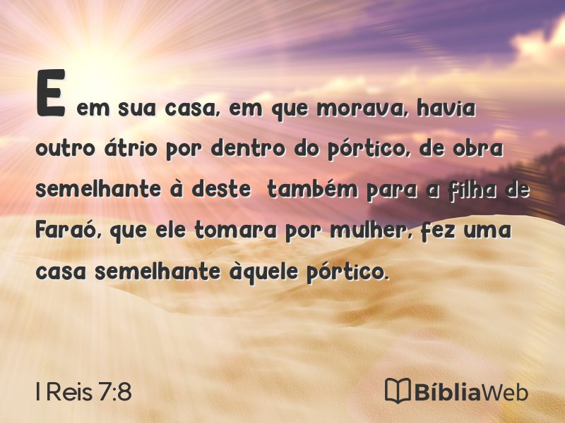 I Reis 7:8 em imagem para compartilhar